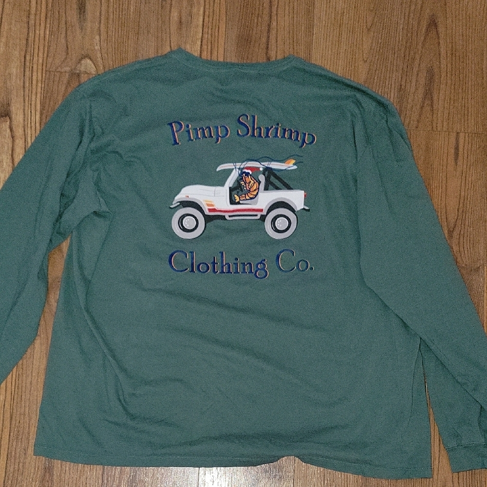 Men's Deep Green Long Sleeve Tee - Picture 6 of 6